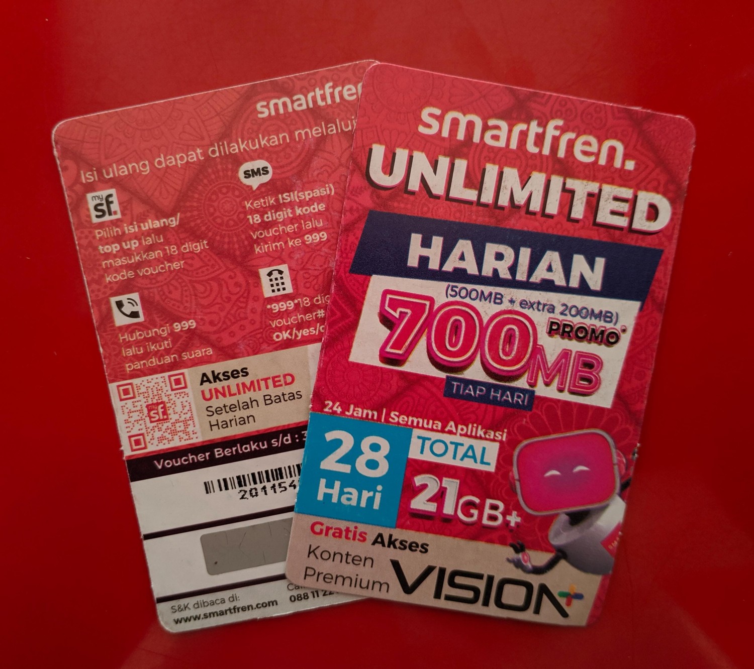Voucher Smartfren Unlimited Lite Harian, 28 Hari